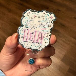 Badge Reel with Glitter Accents